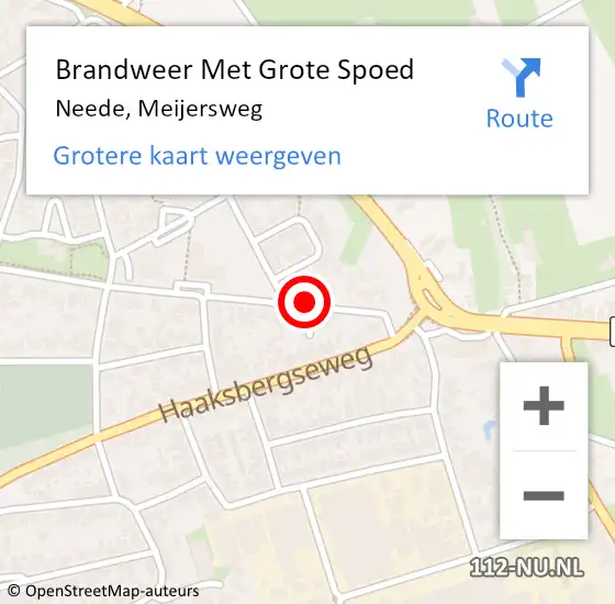 Locatie op kaart van de 112 melding: Brandweer Met Grote Spoed Naar Neede, Meijersweg op 29 januari 2015 16:34