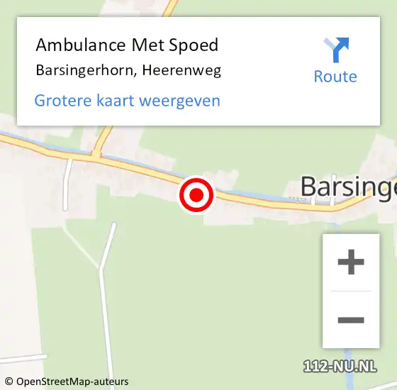 Locatie op kaart van de 112 melding: Ambulance Met Spoed Naar Barsingerhorn, Heerenweg op 30 januari 2015 00:22