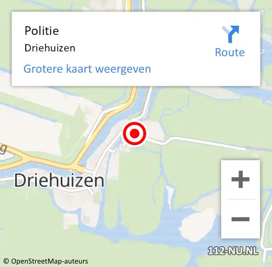 Locatie op kaart van de 112 melding: Politie Driehuizen op 30 januari 2015 02:39
