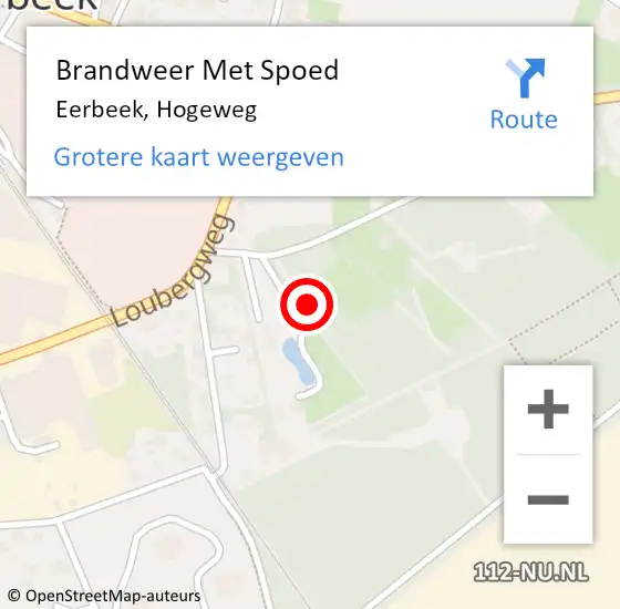 Locatie op kaart van de 112 melding: Brandweer Met Spoed Naar Eerbeek, Hogeweg op 28 oktober 2013 13:53