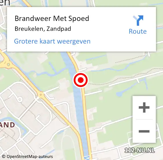 Locatie op kaart van de 112 melding: Brandweer Met Spoed Naar Breukelen, Zandpad op 11 september 2013 04:49