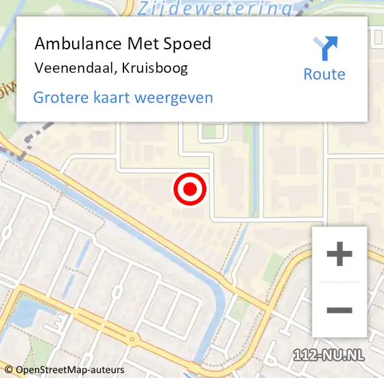 Locatie op kaart van de 112 melding: Ambulance Met Spoed Naar Veenendaal, Kruisboog op 30 januari 2015 08:58