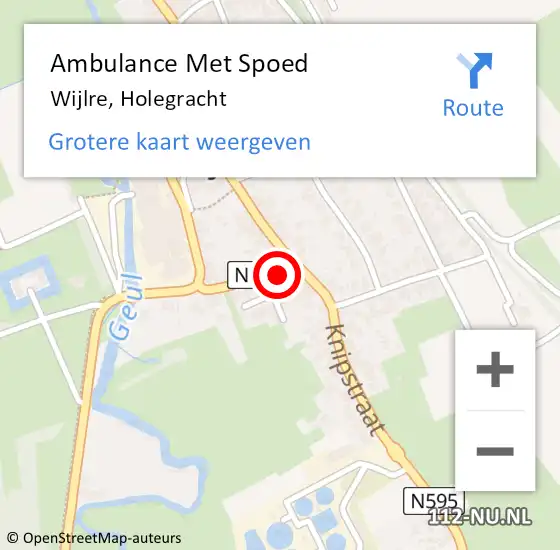 Locatie op kaart van de 112 melding: Ambulance Met Spoed Naar Wijlre, Holegracht op 30 januari 2015 10:16