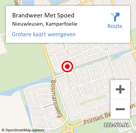 Locatie op kaart van de 112 melding: Brandweer Met Spoed Naar Nieuwleusen, Kamperfoelie op 28 oktober 2013 14:02