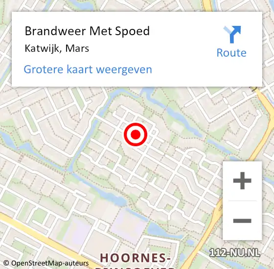 Locatie op kaart van de 112 melding: Brandweer Met Spoed Naar Katwijk, Mars op 28 oktober 2013 14:07