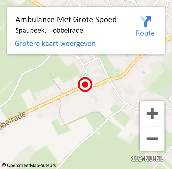 Locatie op kaart van de 112 melding: Ambulance Met Grote Spoed Naar Spaubeek, Hobbelrade op 30 januari 2015 12:57