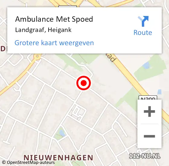 Locatie op kaart van de 112 melding: Ambulance Met Spoed Naar Landgraaf, Heigank op 30 januari 2015 13:09