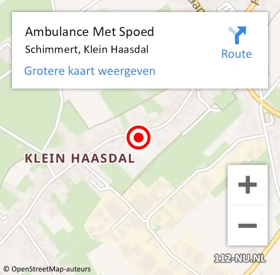 Locatie op kaart van de 112 melding: Ambulance Met Spoed Naar Schimmert, Klein Haasdal op 30 januari 2015 14:43