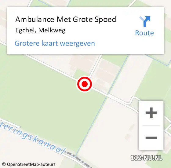 Locatie op kaart van de 112 melding: Ambulance Met Grote Spoed Naar Egchel, Melkweg op 30 januari 2015 15:41