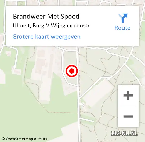 Locatie op kaart van de 112 melding: Brandweer Met Spoed Naar IJhorst, Burg V Wijngaardenstr op 28 oktober 2013 14:15