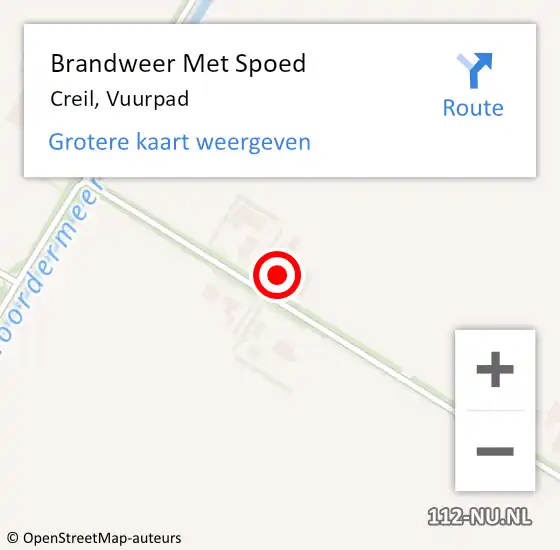 Locatie op kaart van de 112 melding: Brandweer Met Spoed Naar Creil, Vuurpad op 28 oktober 2013 14:20