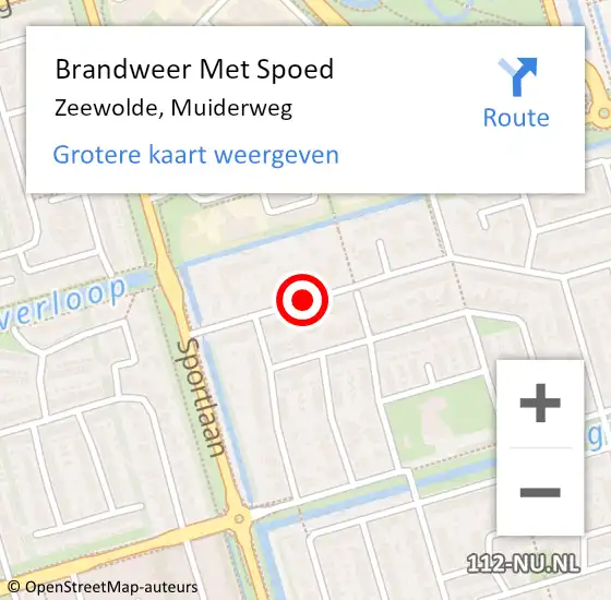 Locatie op kaart van de 112 melding: Brandweer Met Spoed Naar Zeewolde, Muiderweg op 28 oktober 2013 14:26