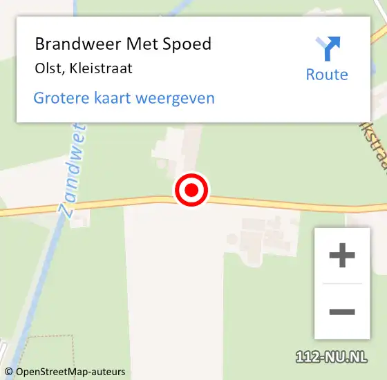 Locatie op kaart van de 112 melding: Brandweer Met Spoed Naar Olst, Kleistraat op 28 oktober 2013 14:32