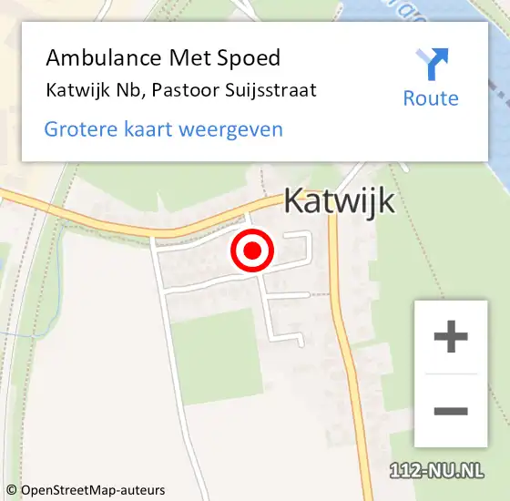 Locatie op kaart van de 112 melding: Ambulance Met Spoed Naar Katwijk Nb, Pastoor Suijsstraat op 31 januari 2015 01:27