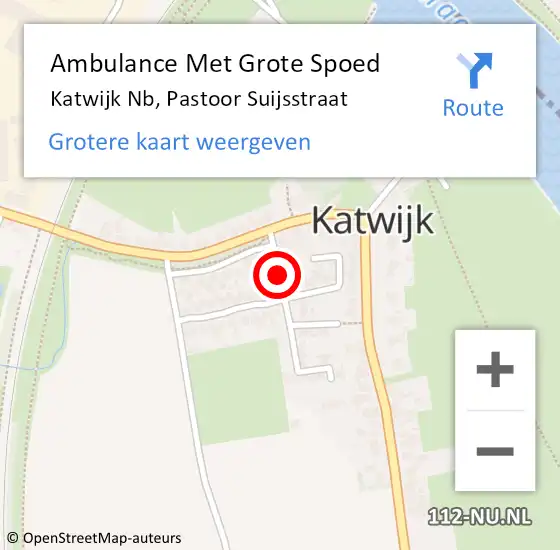 Locatie op kaart van de 112 melding: Ambulance Met Grote Spoed Naar Katwijk Nb, Pastoor Suijsstraat op 31 januari 2015 01:30