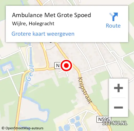 Locatie op kaart van de 112 melding: Ambulance Met Grote Spoed Naar Wijlre, Holegracht op 31 januari 2015 08:38