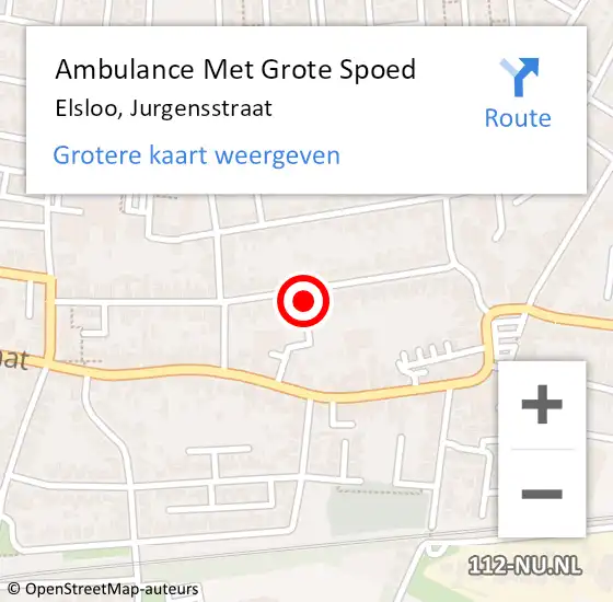 Locatie op kaart van de 112 melding: Ambulance Met Grote Spoed Naar Elsloo, Jurgensstraat op 31 januari 2015 10:15