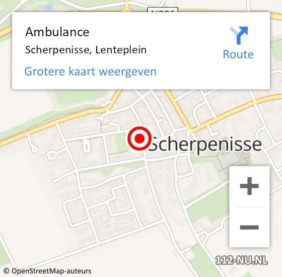 Locatie op kaart van de 112 melding: Ambulance Scherpenisse, Lenteplein op 31 januari 2015 10:28