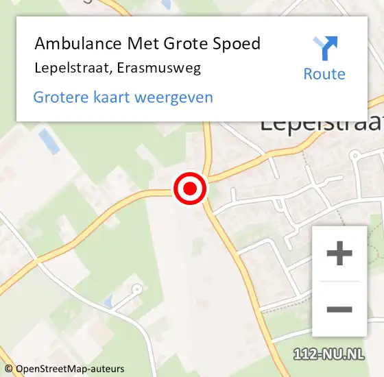 Locatie op kaart van de 112 melding: Ambulance Met Grote Spoed Naar Lepelstraat, Erasmusweg op 31 januari 2015 10:37