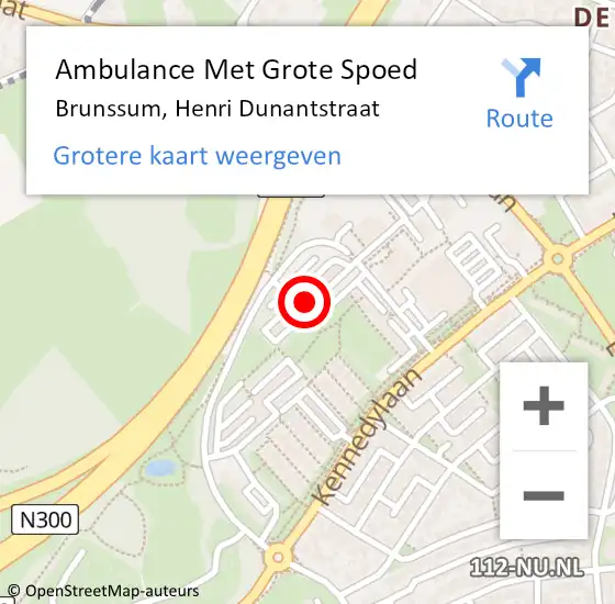 Locatie op kaart van de 112 melding: Ambulance Met Grote Spoed Naar Brunssum, Henri Dunantstraat op 31 januari 2015 11:11