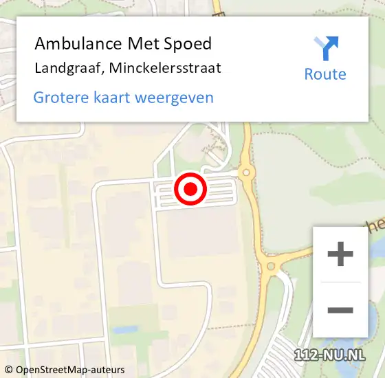 Locatie op kaart van de 112 melding: Ambulance Met Spoed Naar Landgraaf, Minckelersstraat op 31 januari 2015 12:23