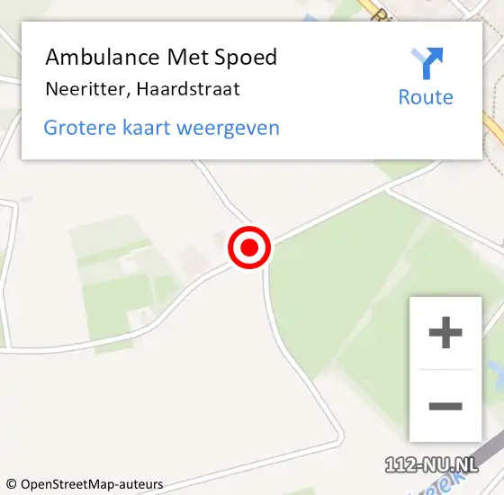 Locatie op kaart van de 112 melding: Ambulance Met Spoed Naar Neeritter, Haardstraat op 31 januari 2015 12:56