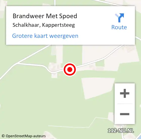 Locatie op kaart van de 112 melding: Brandweer Met Spoed Naar Schalkhaar, Kappertsteeg op 28 oktober 2013 14:57