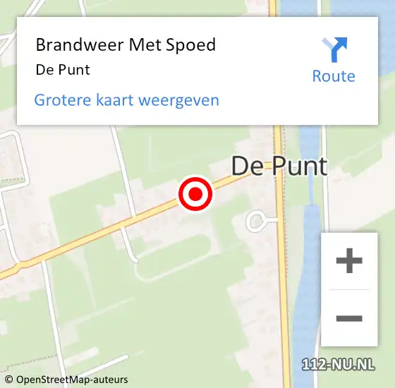 Locatie op kaart van de 112 melding: Brandweer Met Spoed Naar De Punt op 1 februari 2015 04:15