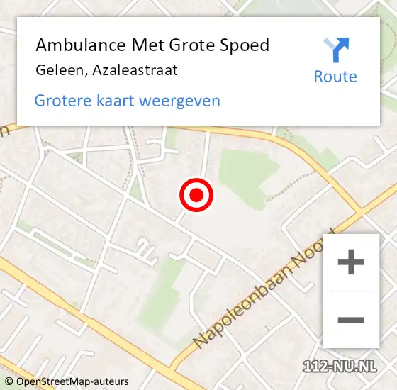 Locatie op kaart van de 112 melding: Ambulance Met Grote Spoed Naar Geleen, Azaleastraat op 1 februari 2015 18:49