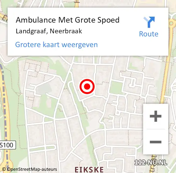 Locatie op kaart van de 112 melding: Ambulance Met Grote Spoed Naar Landgraaf, Neerbraak op 2 februari 2015 13:18