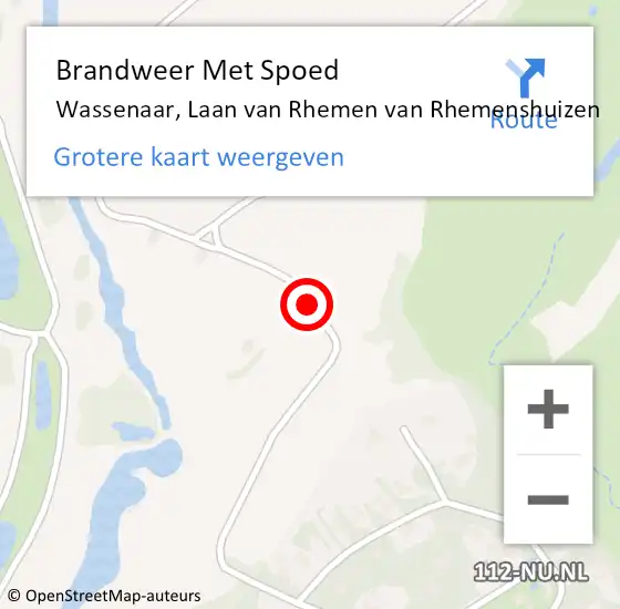 Locatie op kaart van de 112 melding: Brandweer Met Spoed Naar Wassenaar, Laan Van Rhemen Van Rhemenshuizen op 28 oktober 2013 17:20