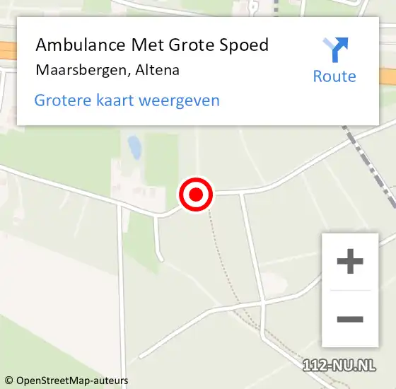 Locatie op kaart van de 112 melding: Ambulance Met Grote Spoed Naar Maarsbergen, Altena op 28 oktober 2013 17:24