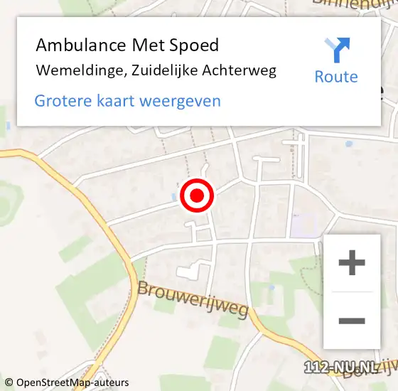 Locatie op kaart van de 112 melding: Ambulance Met Spoed Naar Wemeldinge, Zuidelijke Achterweg op 3 februari 2015 08:51