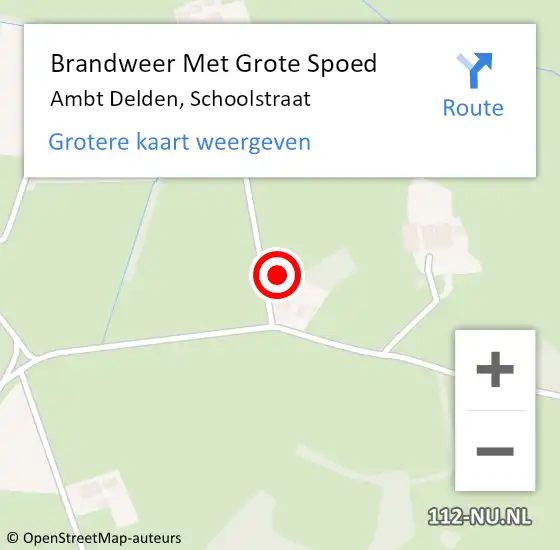 Locatie op kaart van de 112 melding: Brandweer Met Grote Spoed Naar Ambt Delden, Schoolstraat op 3 februari 2015 17:59