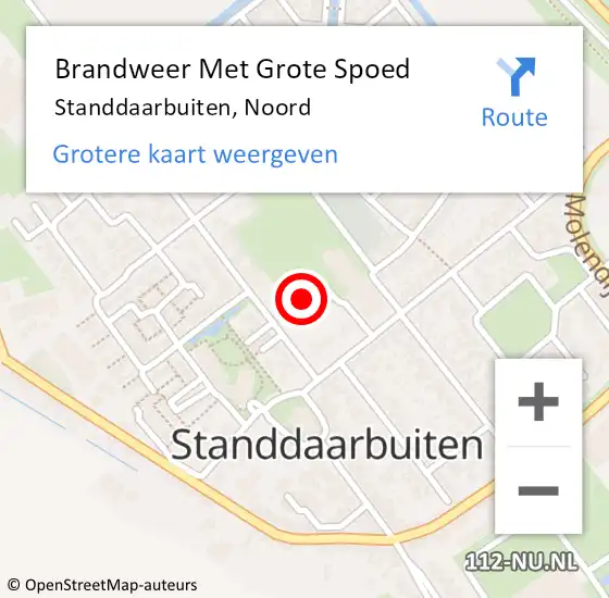 Locatie op kaart van de 112 melding: Brandweer Met Grote Spoed Naar Standdaarbuiten, Noord op 3 februari 2015 20:33