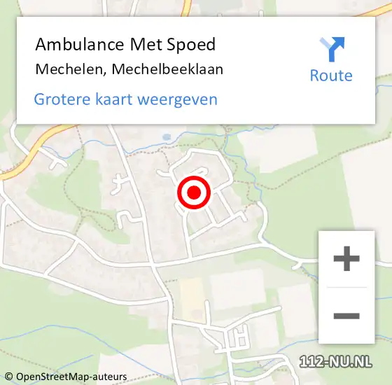 Locatie op kaart van de 112 melding: Ambulance Met Spoed Naar Mechelen, Mechelbeeklaan op 3 februari 2015 22:23