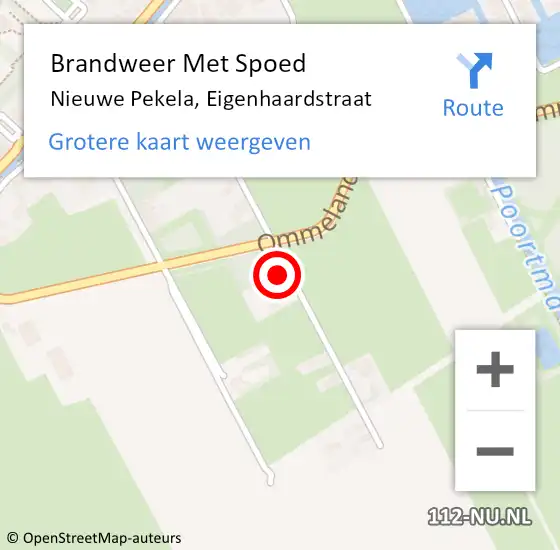 Locatie op kaart van de 112 melding: Brandweer Met Spoed Naar Nieuwe Pekela, Eigenhaardstraat op 28 oktober 2013 19:12