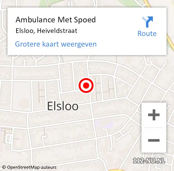 Locatie op kaart van de 112 melding: Ambulance Met Spoed Naar Elsloo, Heiveldstraat op 4 februari 2015 10:49