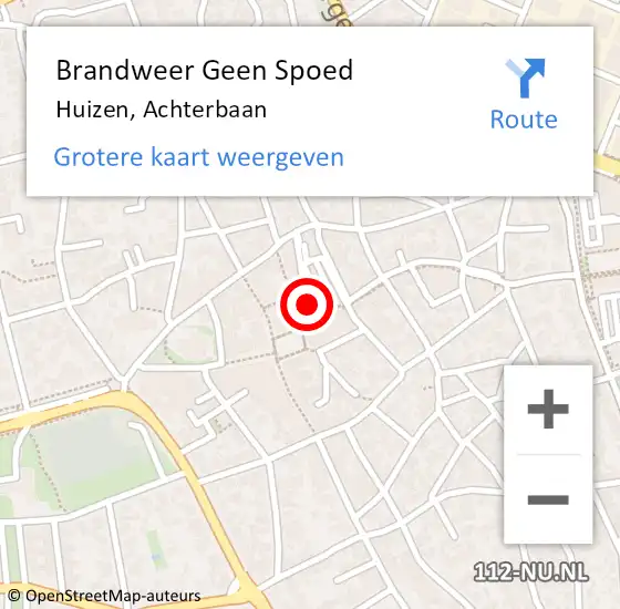 Locatie op kaart van de 112 melding: Brandweer Geen Spoed Naar Huizen, Achterbaan op 4 februari 2015 12:26