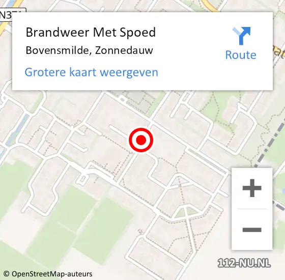 Locatie op kaart van de 112 melding: Brandweer Met Spoed Naar Bovensmilde, Zonnedauw op 28 oktober 2013 20:04