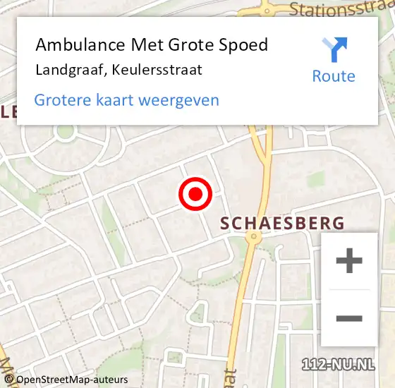 Locatie op kaart van de 112 melding: Ambulance Met Grote Spoed Naar Landgraaf, Keulersstraat op 5 februari 2015 01:49