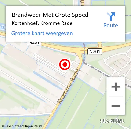 Locatie op kaart van de 112 melding: Brandweer Met Grote Spoed Naar Kortenhoef, Kromme Rade op 5 februari 2015 04:56