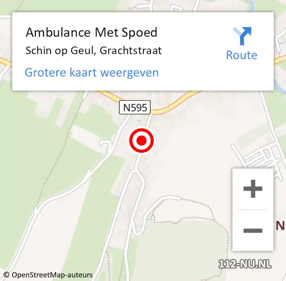 Locatie op kaart van de 112 melding: Ambulance Met Spoed Naar Schin op Geul, Grachtstraat op 6 februari 2015 14:30