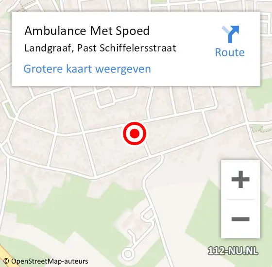 Locatie op kaart van de 112 melding: Ambulance Met Spoed Naar Landgraaf, Past Schiffelersstraat op 6 februari 2015 16:06