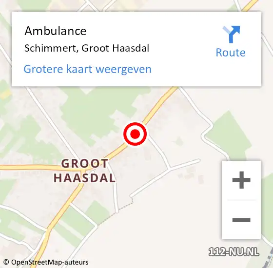 Locatie op kaart van de 112 melding: Ambulance Schimmert, Groot Haasdal op 6 februari 2015 16:54