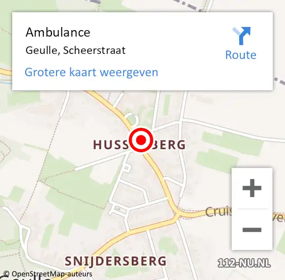 Locatie op kaart van de 112 melding: Ambulance Geulle, Scheerstraat op 6 februari 2015 17:30