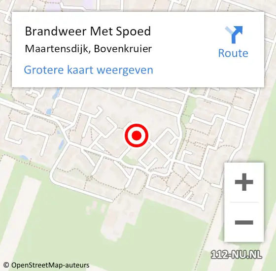 Locatie op kaart van de 112 melding: Brandweer Met Spoed Naar Maartensdijk, Bovenkruier op 6 februari 2015 17:30