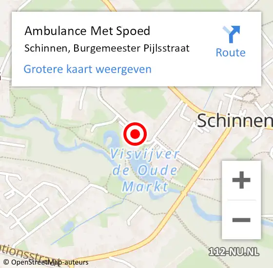 Locatie op kaart van de 112 melding: Ambulance Met Spoed Naar Schinnen, Burgemeester Pijlsstraat op 7 februari 2015 00:01