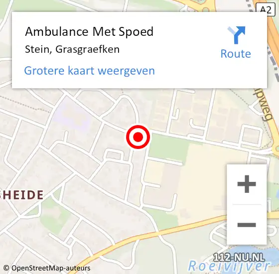 Locatie op kaart van de 112 melding: Ambulance Met Spoed Naar Stein, Grasgraefken op 7 februari 2015 01:37