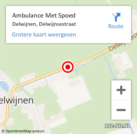 Locatie op kaart van de 112 melding: Ambulance Met Spoed Naar Delwijnen, Delwijnsestraat op 7 februari 2015 09:14